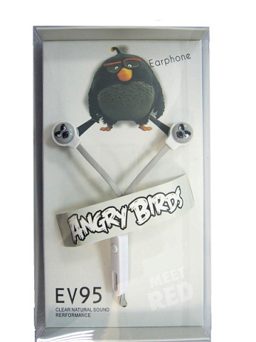 Наушники-гарнитура S-245 (Angry Birds, вакуум)