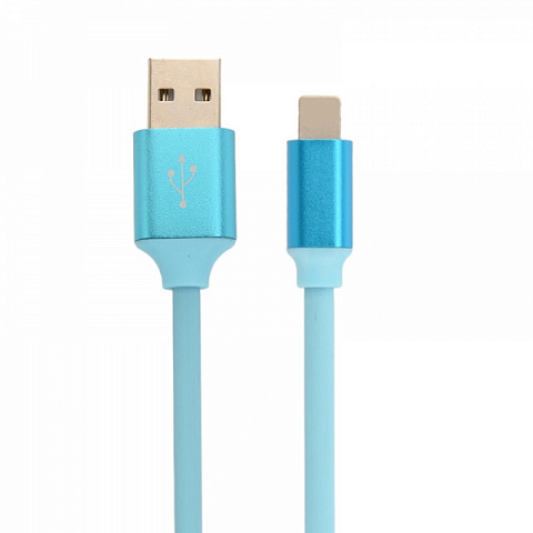 Кабель USB 2.4А KM-51 цветной (для iPhone5/6/7) 1м