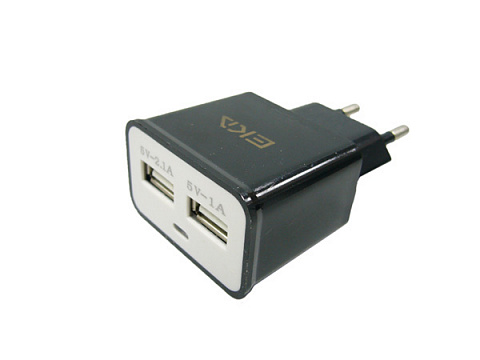 Адаптер питания с 2*USB К218 (2000mA,5V)
