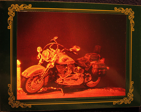 Harley Davidson мотоцикл-3D лазерная голограмма на пленке- 4x6" (10x15cm) 
